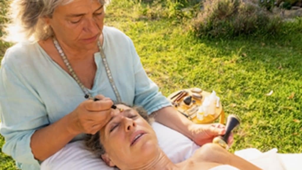 Sesión de terapia facial consciente con acompañamiento terapéutico